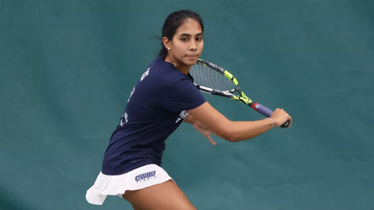 Second-year Kareena Sivanesan remained undefeated in both singles and doubles matches at the Denison Big Red Invite.