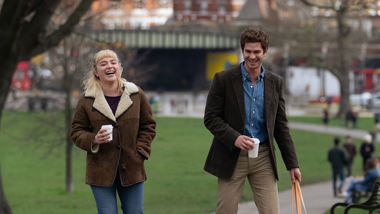 Left to right: "We Live in Time," starring Florence Pugh and Andrew Garfield, explores themes of love, death and grief with its emotionally-gripping characters and realistic plot.