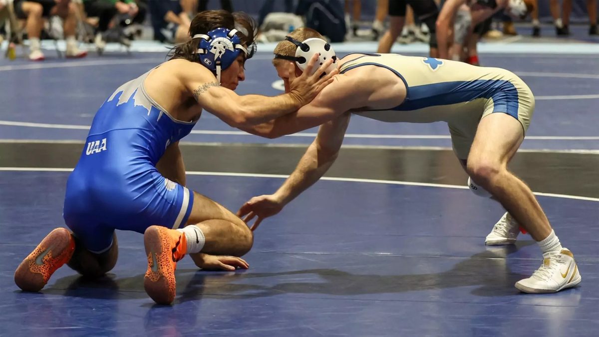 Third-year Art Martinez participates in the Bob del Rosa Ohio Intercollegiate Open, securing a second-place finish for the Spartans in the 133-pound bracket.