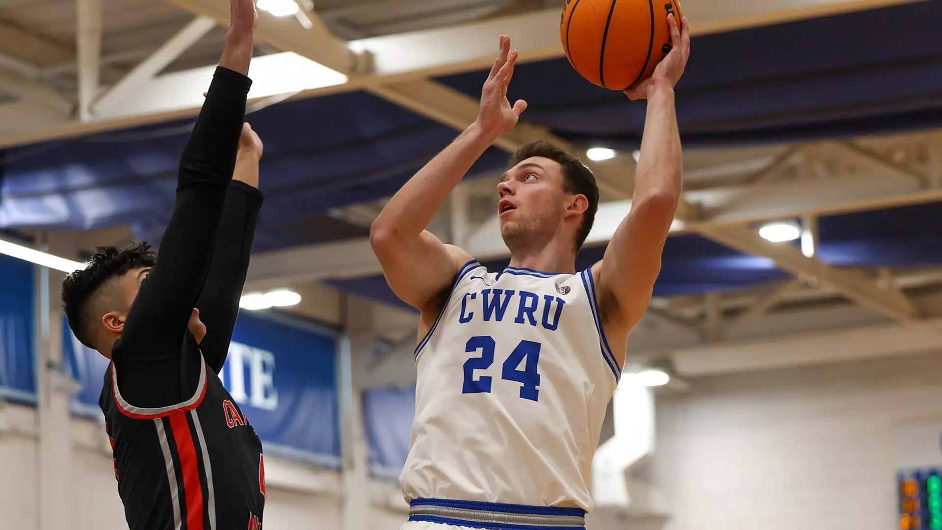 Graduate student Nicholas Schiavello made key shots throughout CWRU's recent games against WashU and UChicago, despite their back-to-back losses.