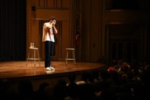 Comedian Gianmarco Soresi entertained the CWRU community with witty humor and exaggerated physicality. Members of the Editorial Board enjoyed Soresi's crowdwork and occasional political commentary. 