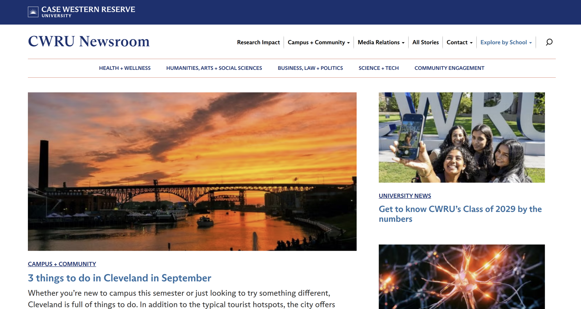 The CWRU Newsroom has replaced The Daily’s website
