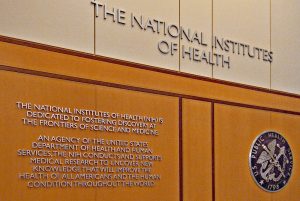 Looking at the Main Lobby Wall at the Clinical Research Cener at NIH